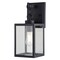 Vaxcel Berkley Metal 1 Light Textured Black Transitional Outdoor Wall Lantern Clear Glass T0771 - alternate 1
